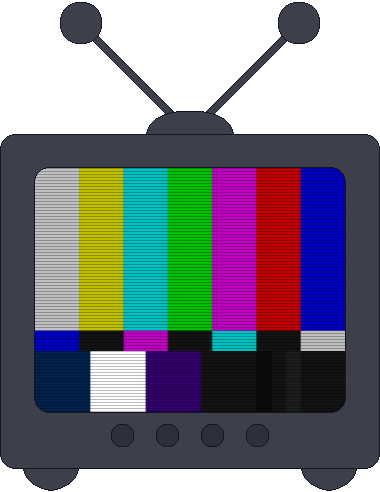 Television with color bars